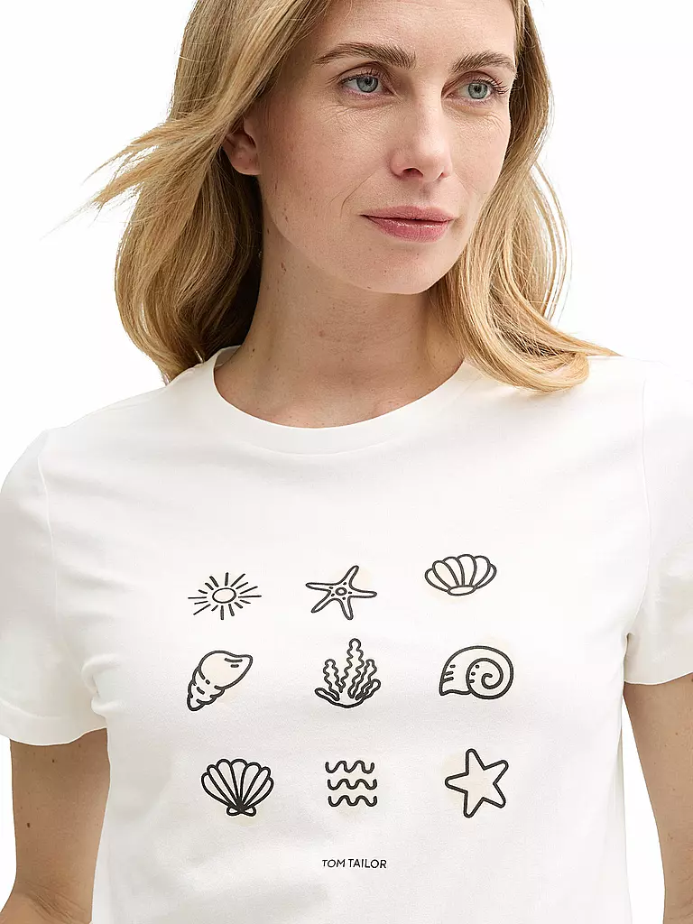 TOM TAILOR | T-Shirt  | weiss