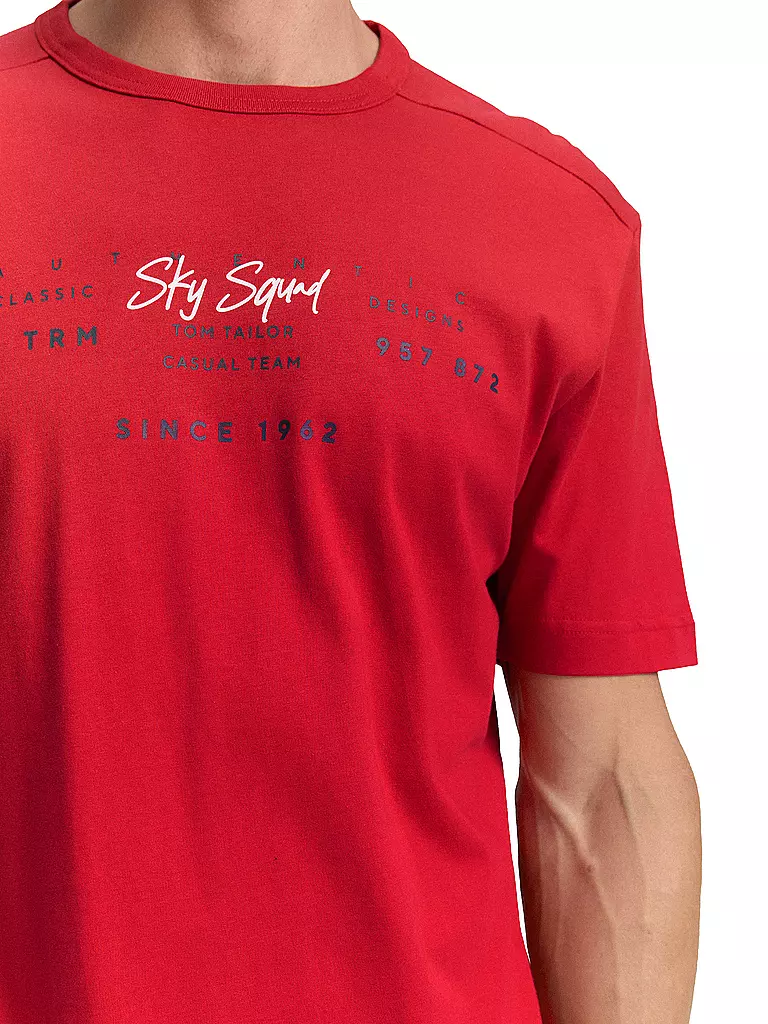 TOM TAILOR | T-Shirt  | rot