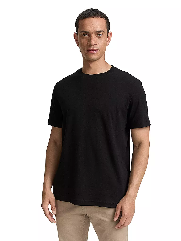 TOM TAILOR | T-Shirt 2er Pkg. | schwarz