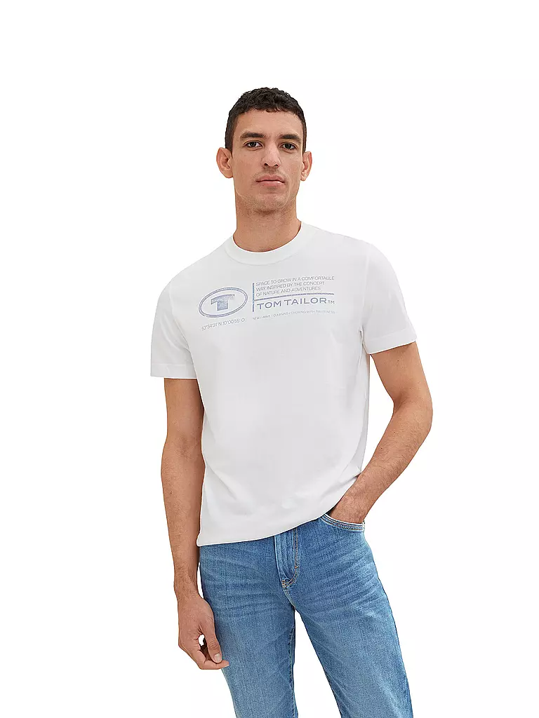 TOM TAILOR | T-Shirt Regular Fit | hellblau