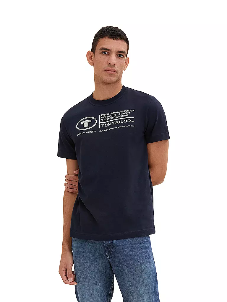 TOM TAILOR | T-Shirt Regular Fit | hellblau