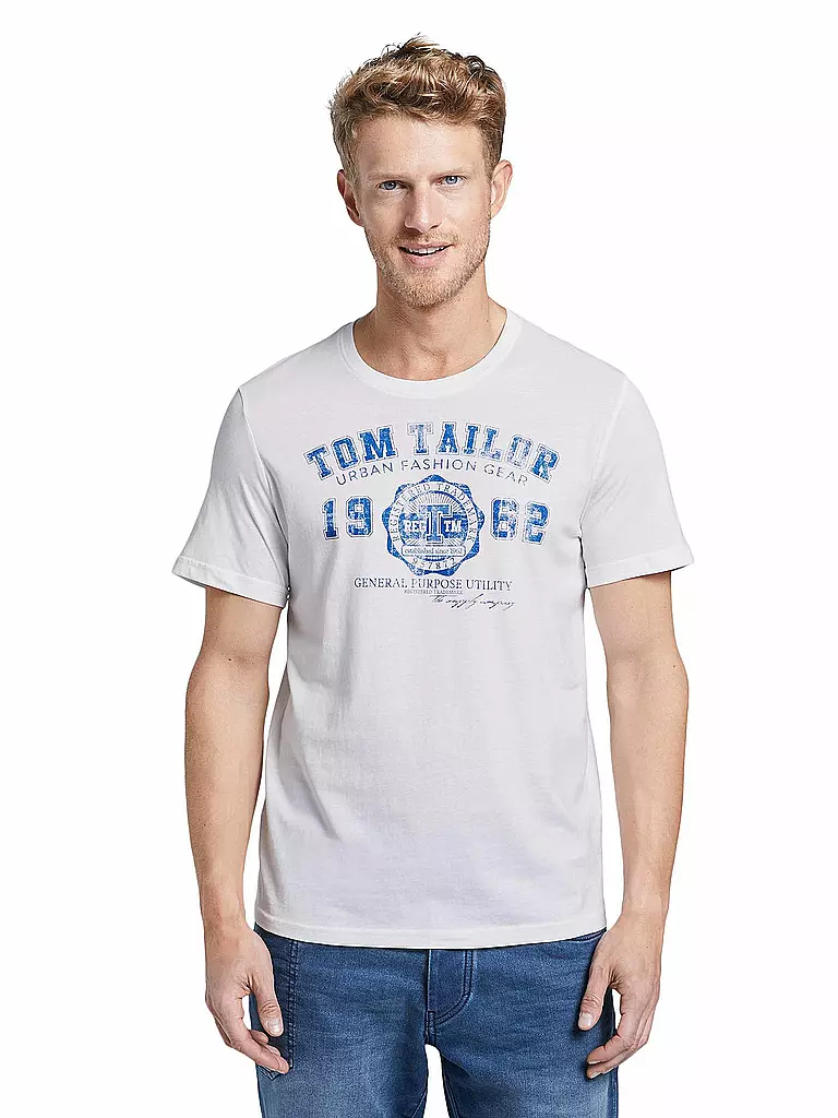 TOM TAILOR | T-Shirt Regular Fit | weiss