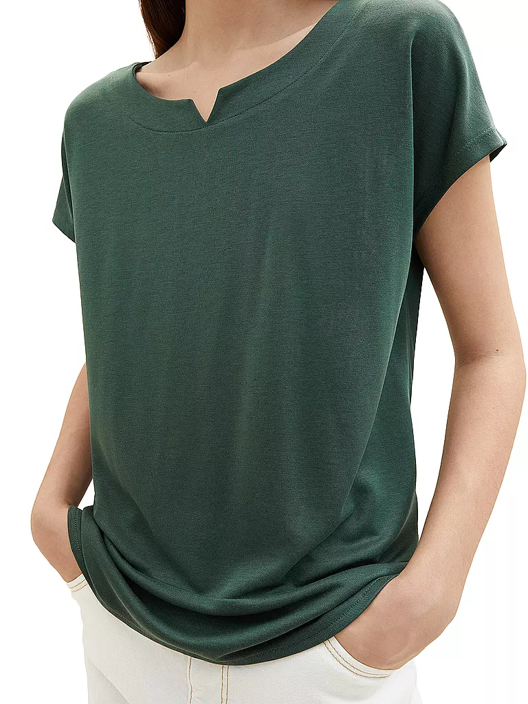 TOM TAILOR | T-Shirt | dunkelgrün