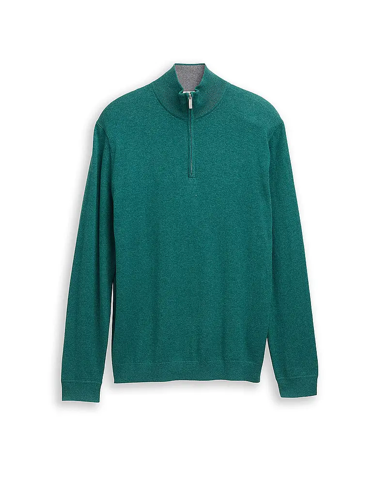 TOM TAILOR | Troyer Pullover  | grün