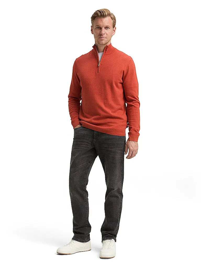 TOM TAILOR | Troyer Pullover  | orange