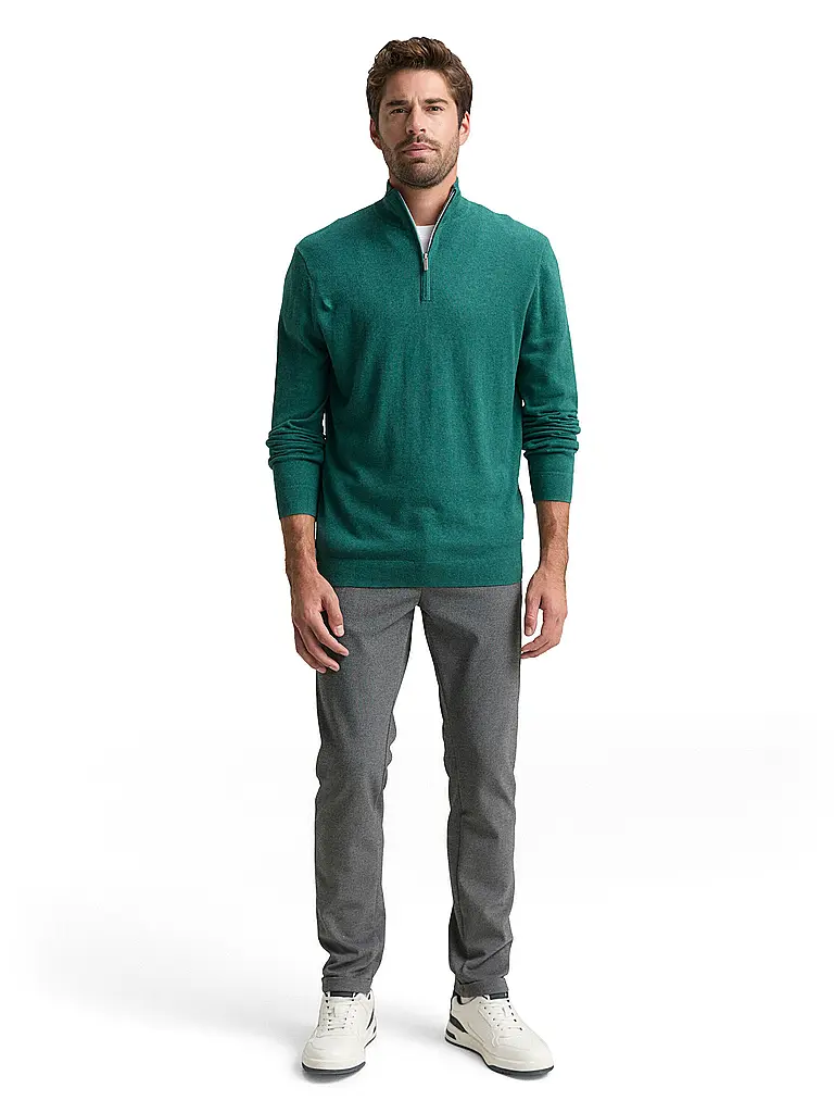 TOM TAILOR | Troyer Pullover  | grün