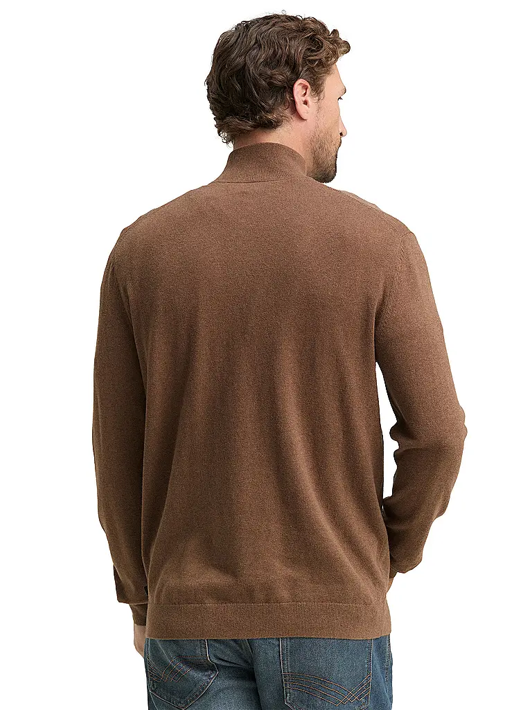 TOM TAILOR | Troyer Pullover  | braun