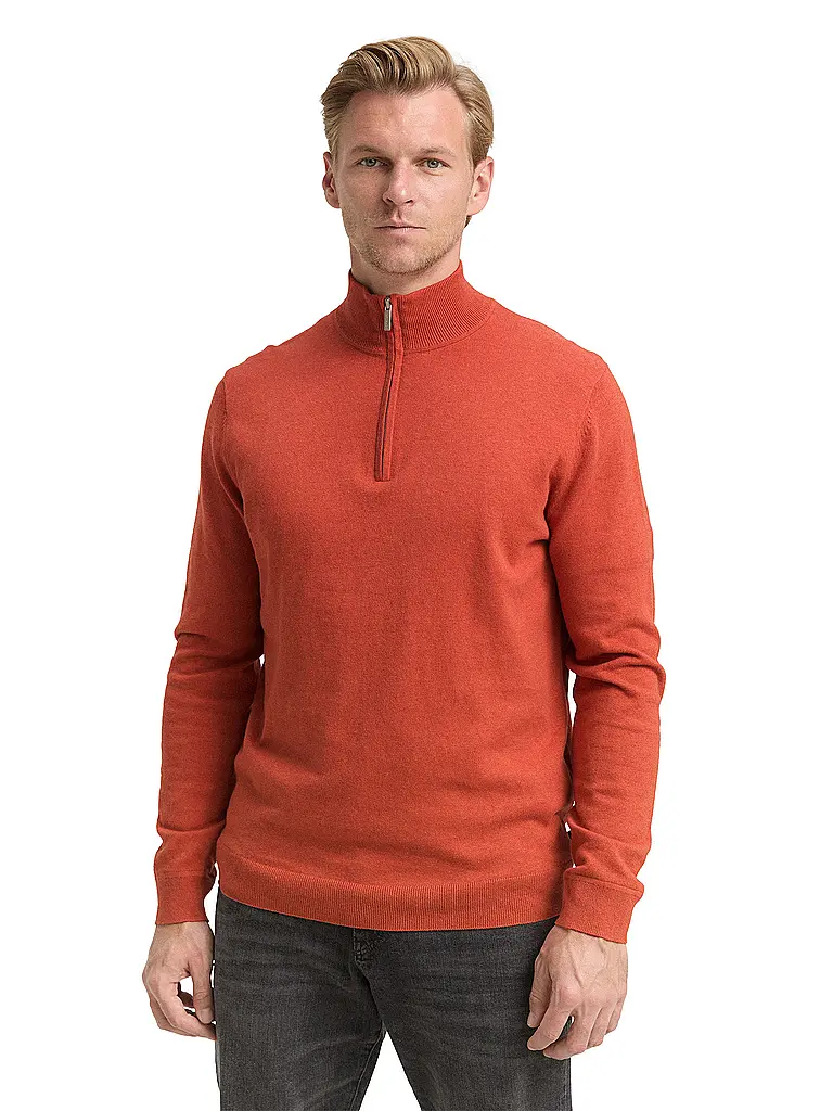 TOM TAILOR | Troyer Pullover  | orange