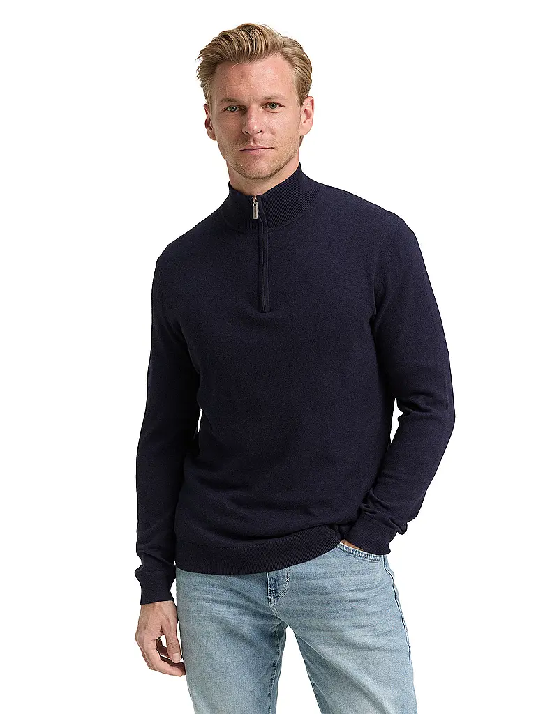 TOM TAILOR | Troyer Pullover  | blau