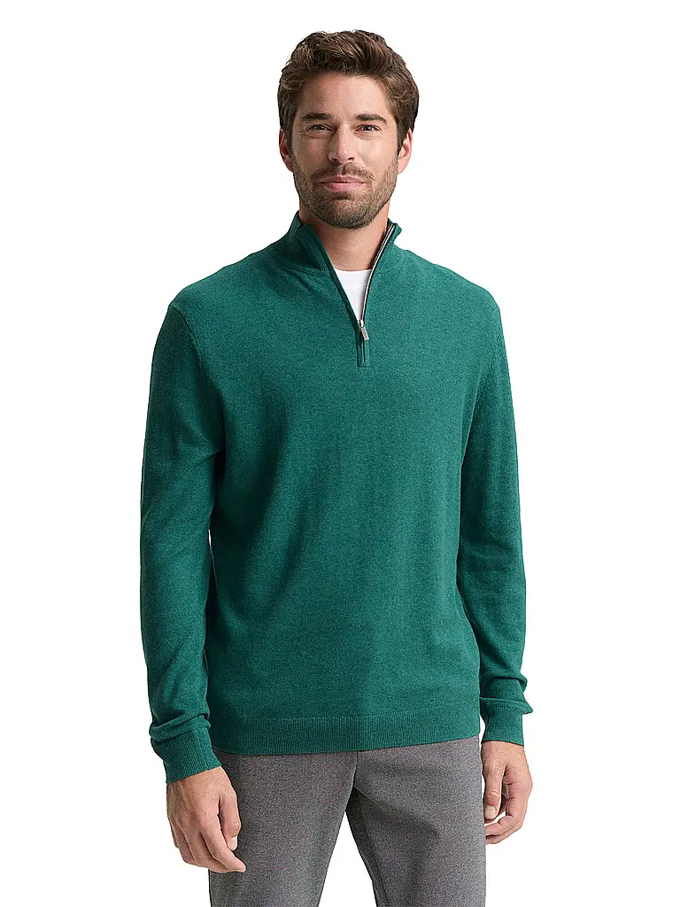 TOM TAILOR | Troyer Pullover  | grün