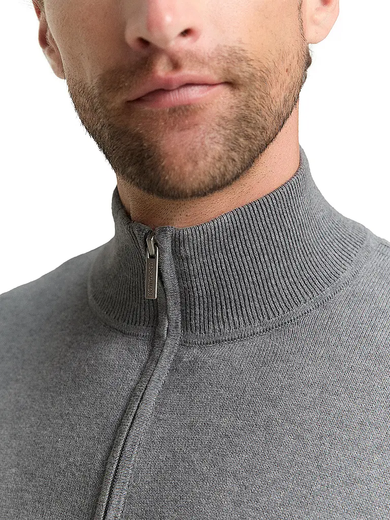 TOM TAILOR | Troyer Pullover  | grau