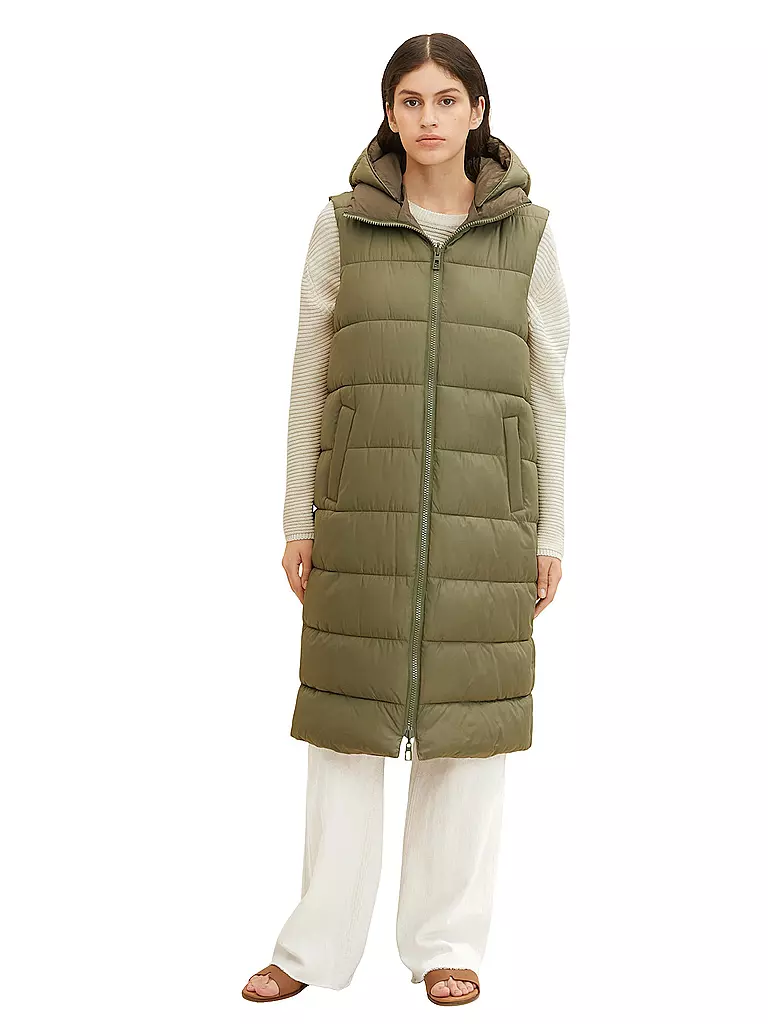 TOM TAILOR | Wende Steppgilet | grün