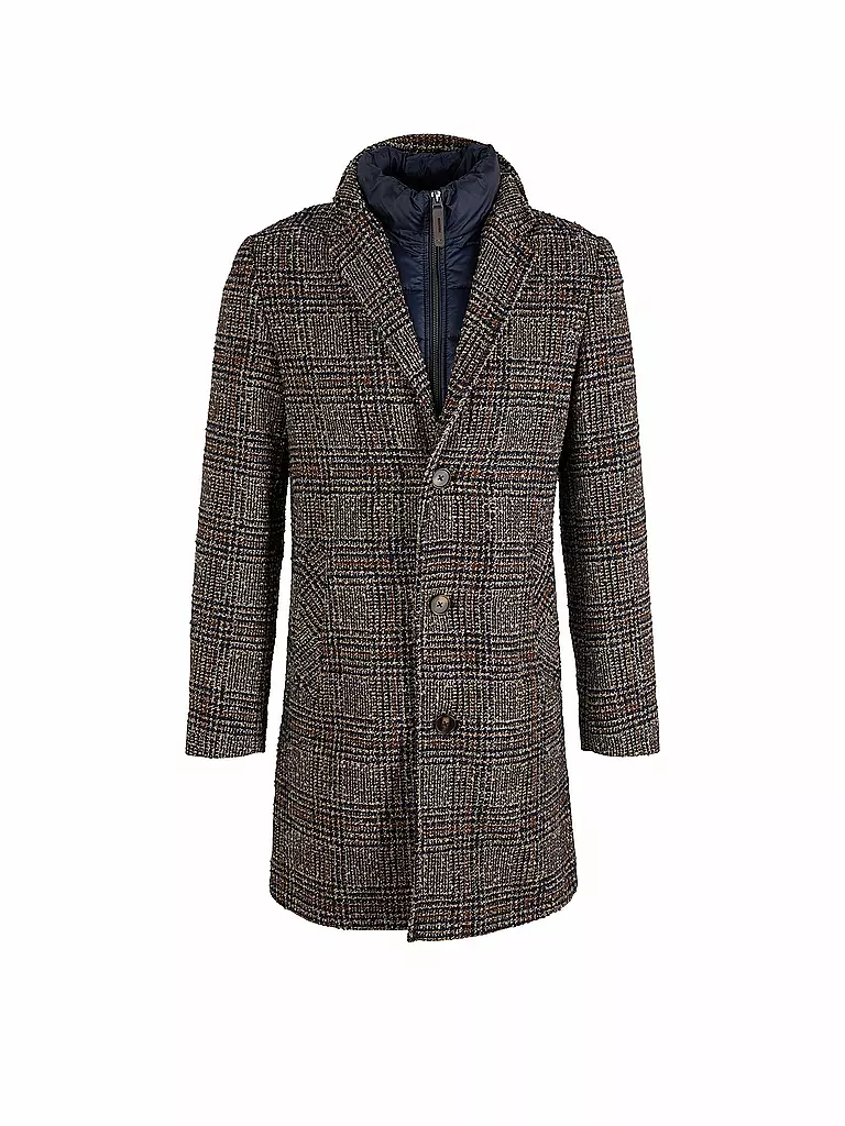 TOM TAILOR | Wollmantel BOUCLE | braun