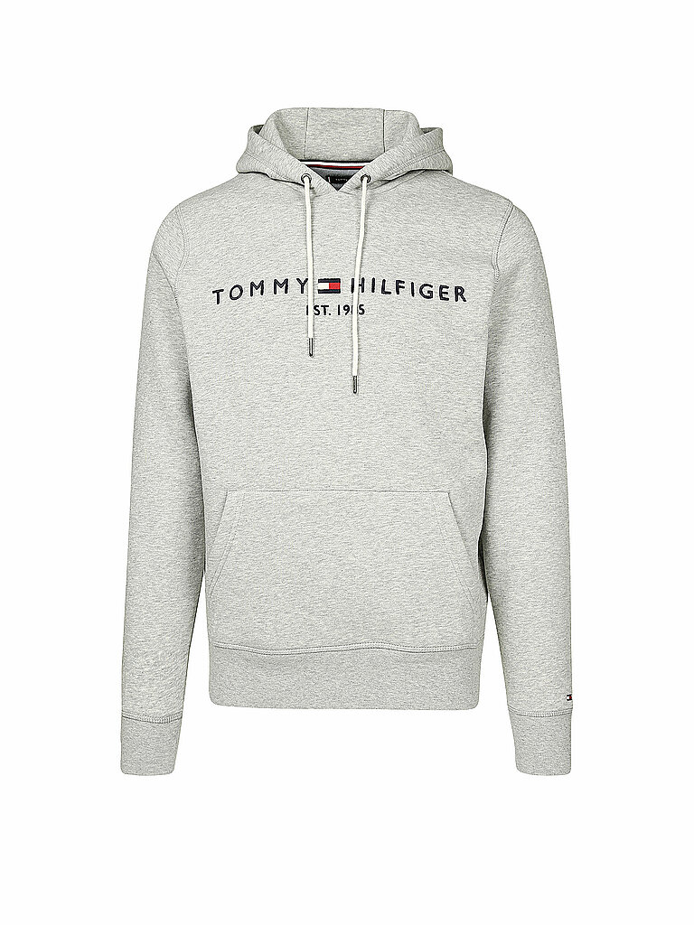 Tommy Hilfiger Herren Hoodie Core Tommy Logo mit Kapuze, Grau (Cloud Heather), S