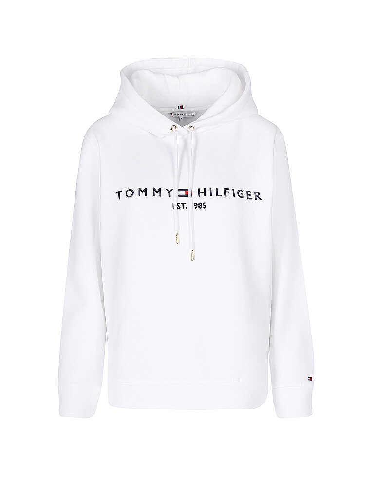 Tommy Hilfiger Damen Hoodie Heritage mit Kapuze, Weiß (White), S