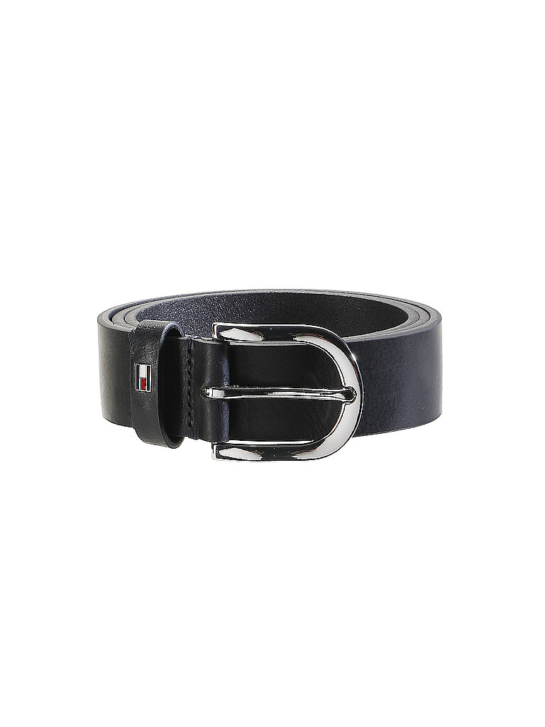 Tommy Hilfiger Damen Gürtel New Danny Belt Ledergürtel, Blau (Night Sky), 80 cm