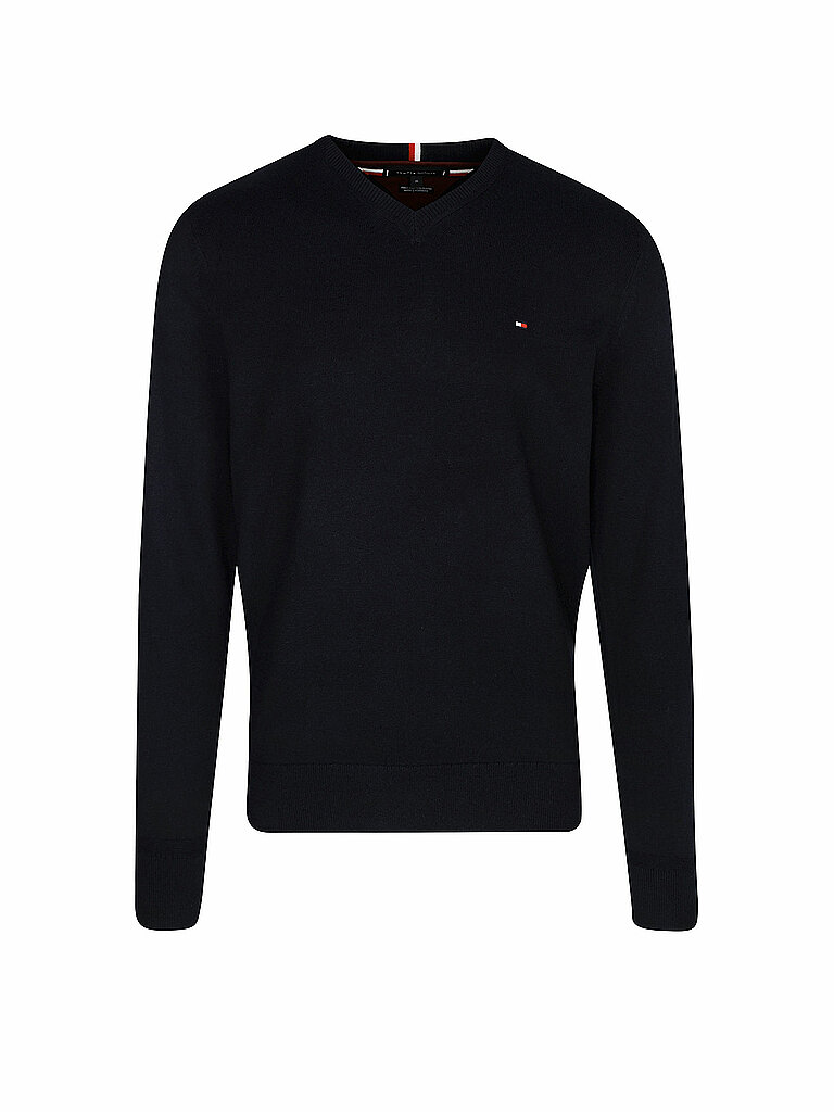 Tommy Hilfiger Herren Pullover Pima Org Ctn Cashmere V Neck mit V-Ausschnitt, Blau (Desert Sky), XXL