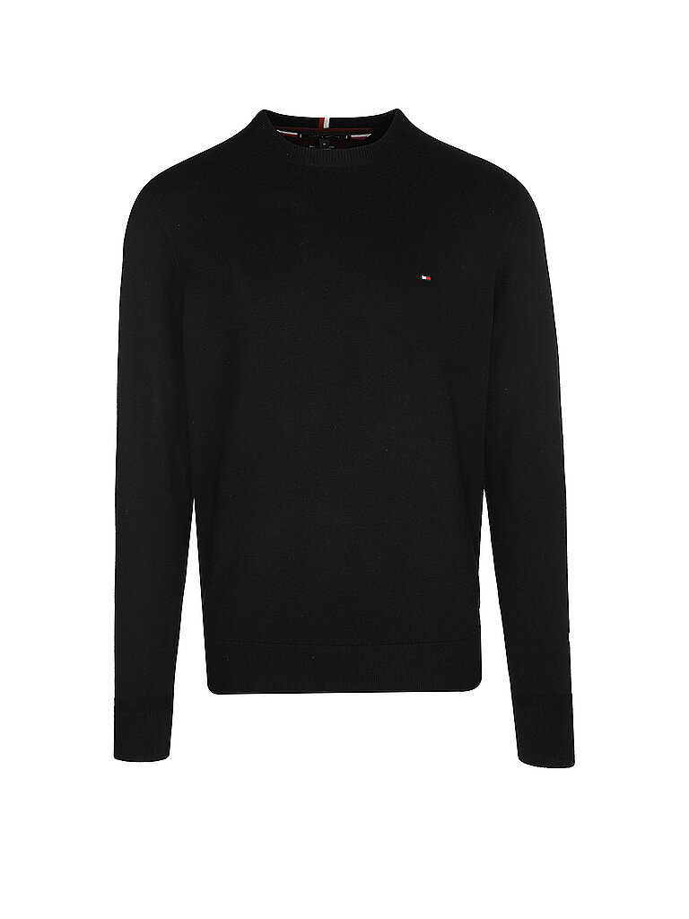 Tommy Hilfiger Herren Pullover Cashmere Crew Neck Strickpullover, Schwarz (Black), M