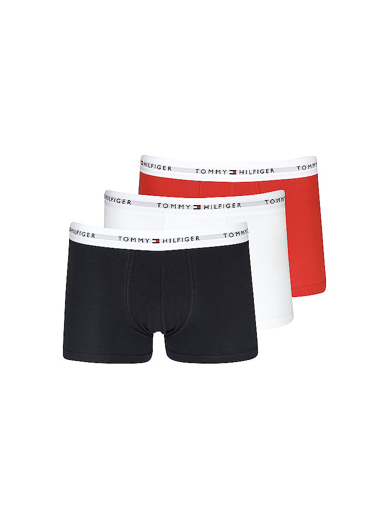 Regular Fit Trunks mit elastischem Label-Bund im 3er-Pack