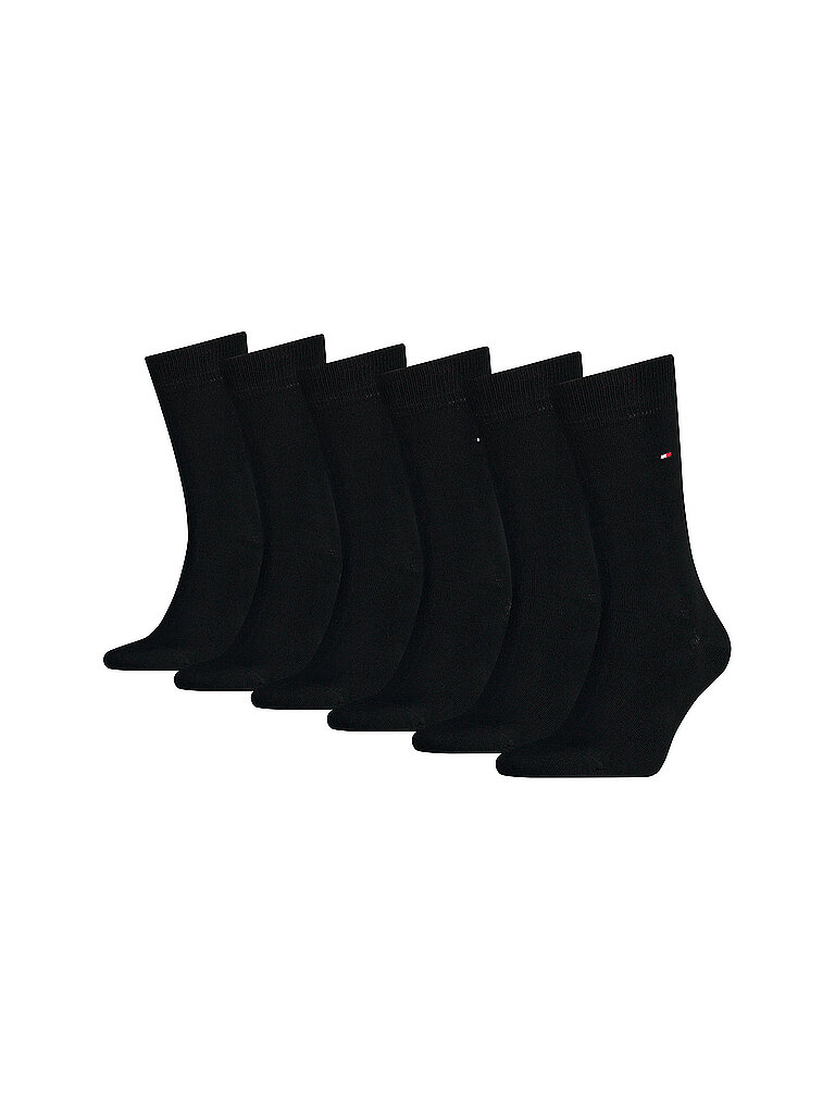 TOMMY HILFIGER Socken 6er Pkg. Black  schwarz | 39-42