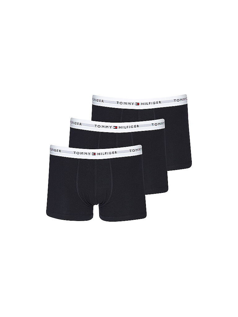 Regular Fit Trunks mit elastischem Label-Bund im 3er-Pack