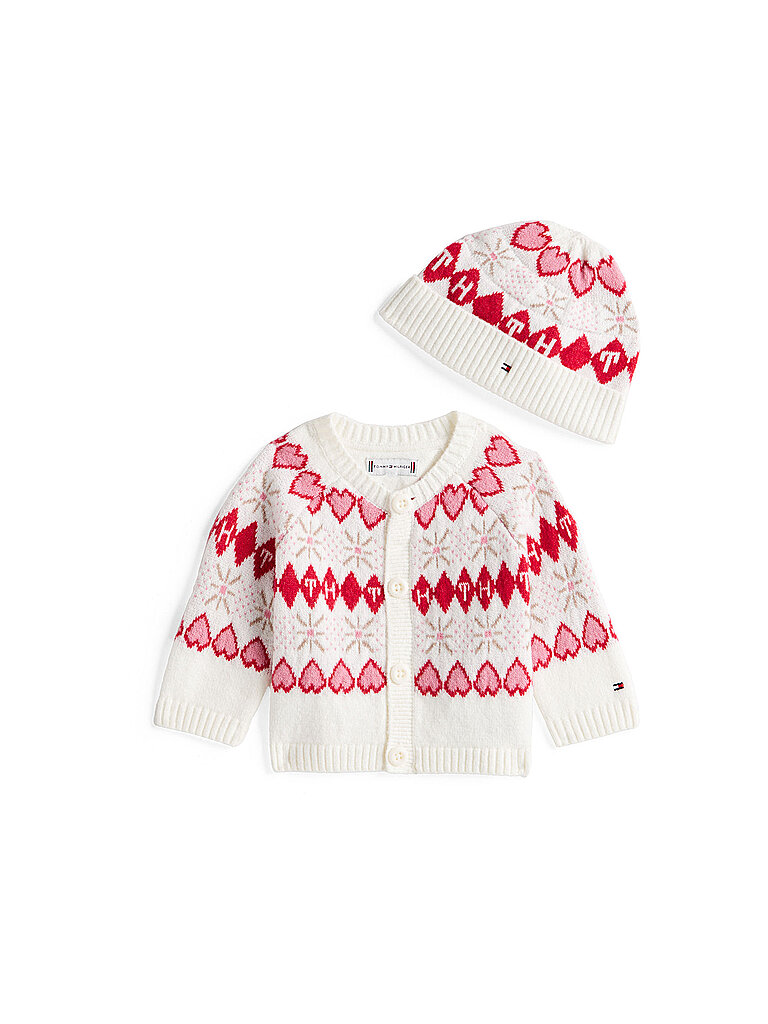 TOMMY HILFIGER Baby Set 2-tlg. Strickjacke und Haube – Tommy Hilfiger