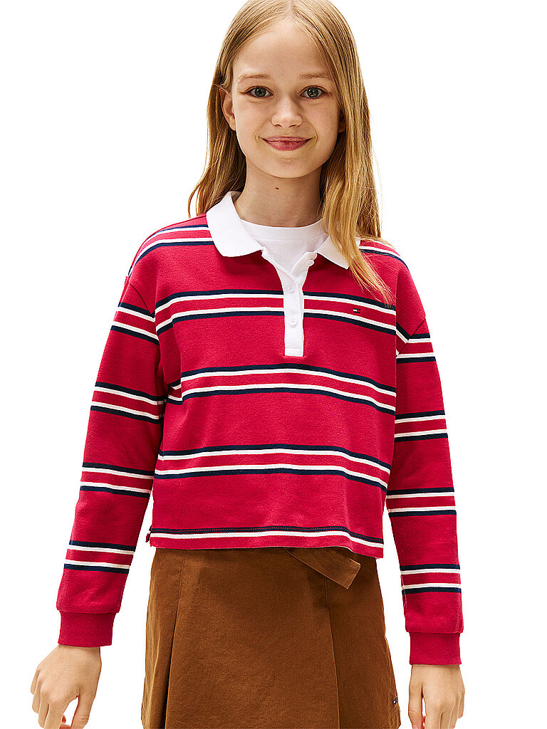 TOMMY HILFIGER Mädchen Poloshirt  rot | 152