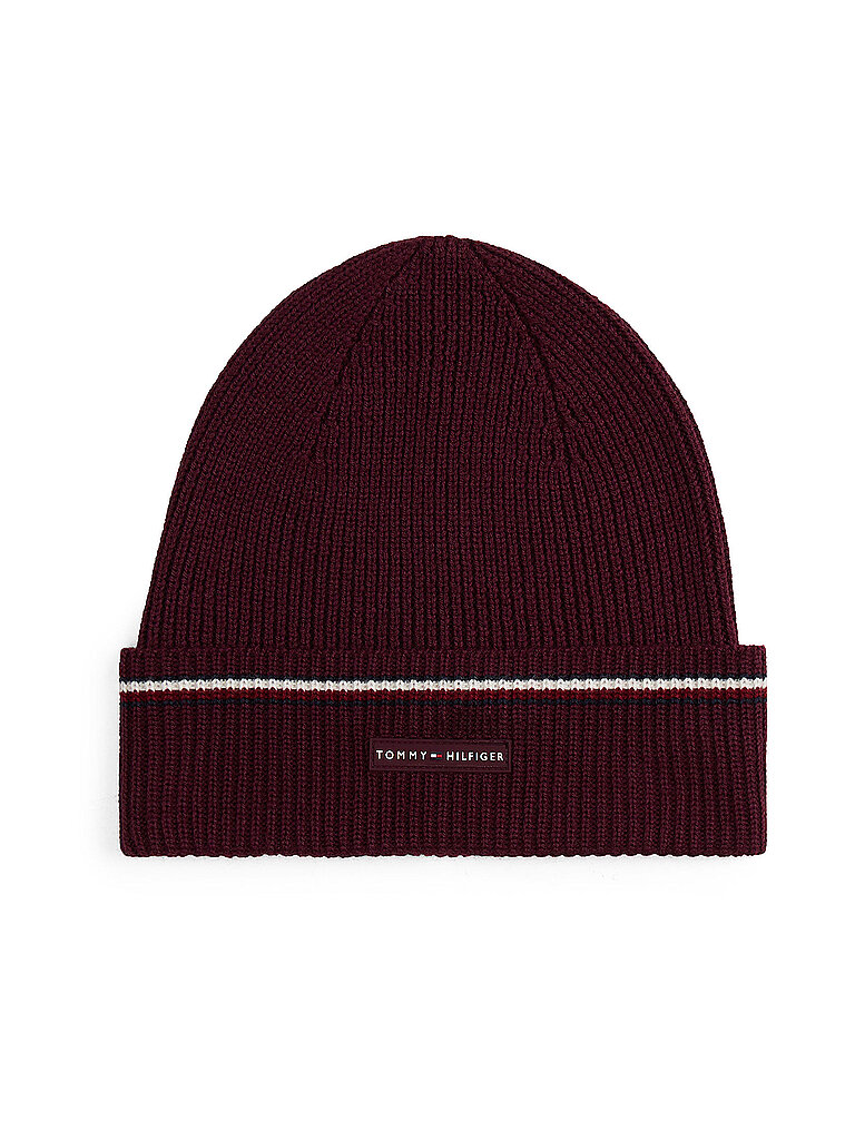 TOMMY HILFIGER Mütze - Haube  dunkelrot