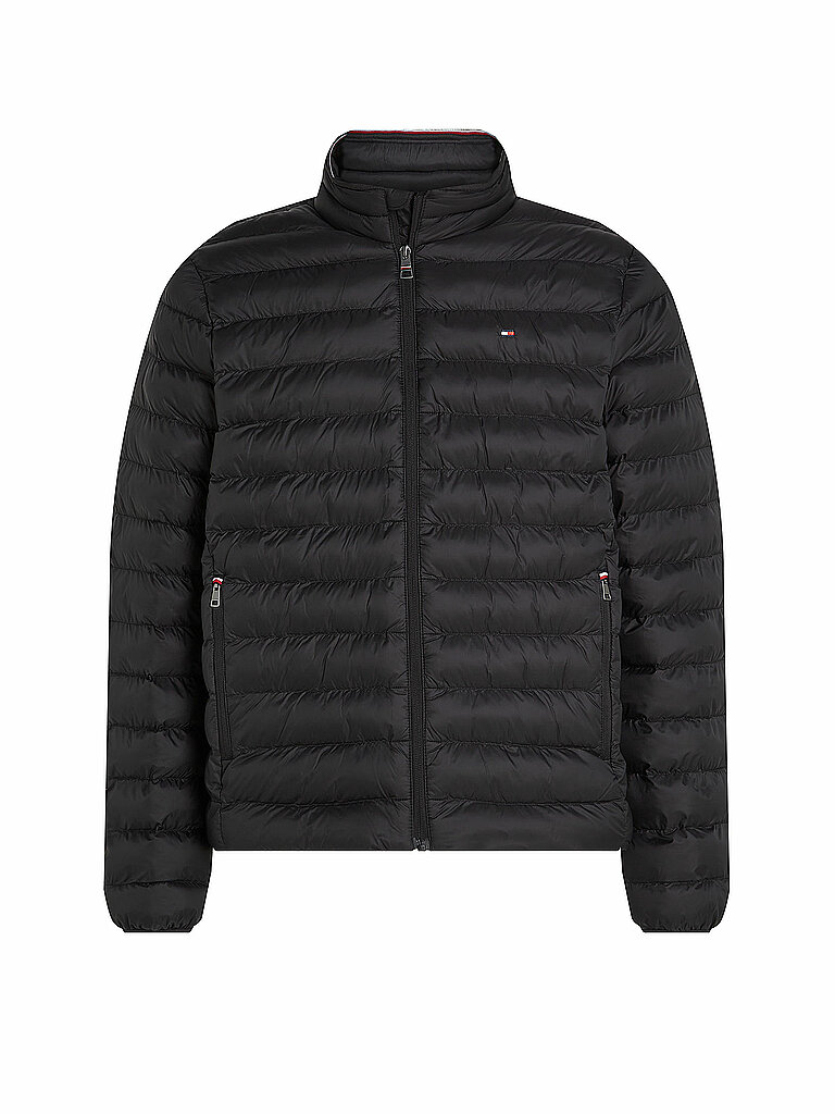 Tommy Hilfiger Herren Steppjacke Verstaubar aus Nylon, Schwarz (Black), S