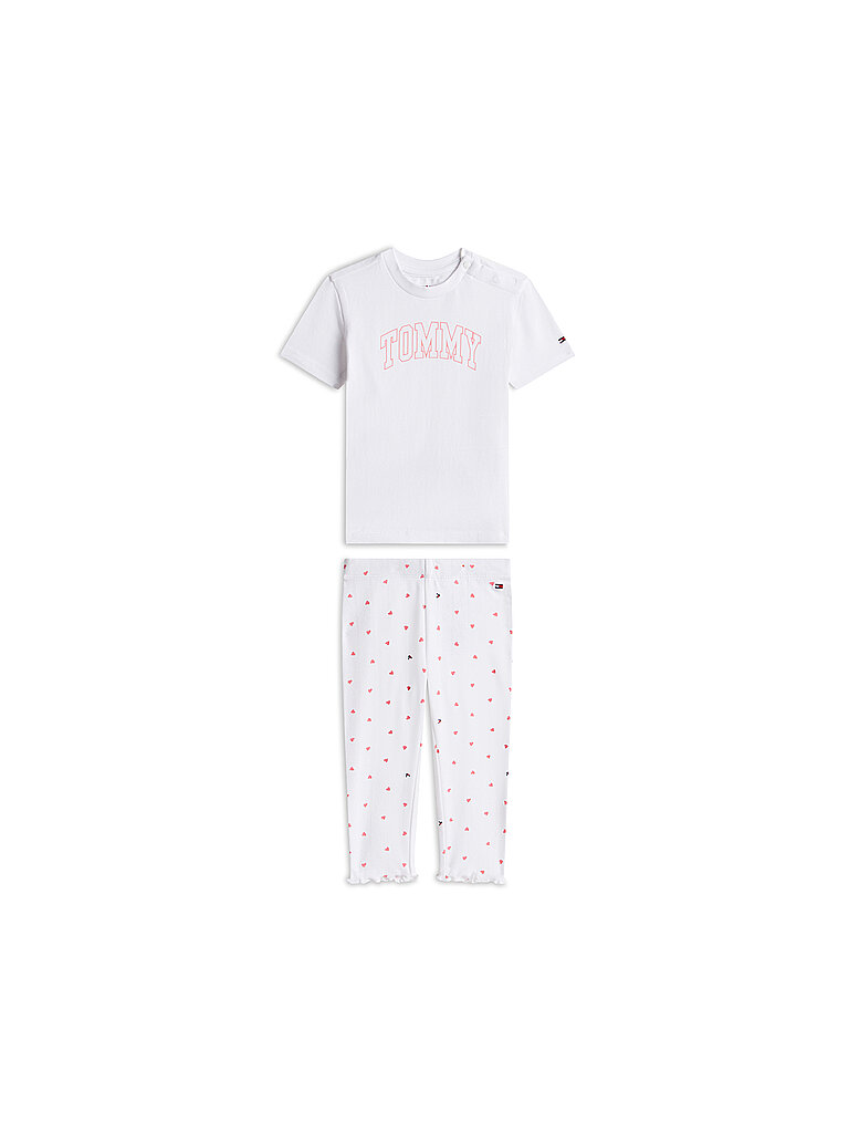 TOMMY HILFIGER Baby Set 2-teilig T-Shirt und Leggings weiss | 62