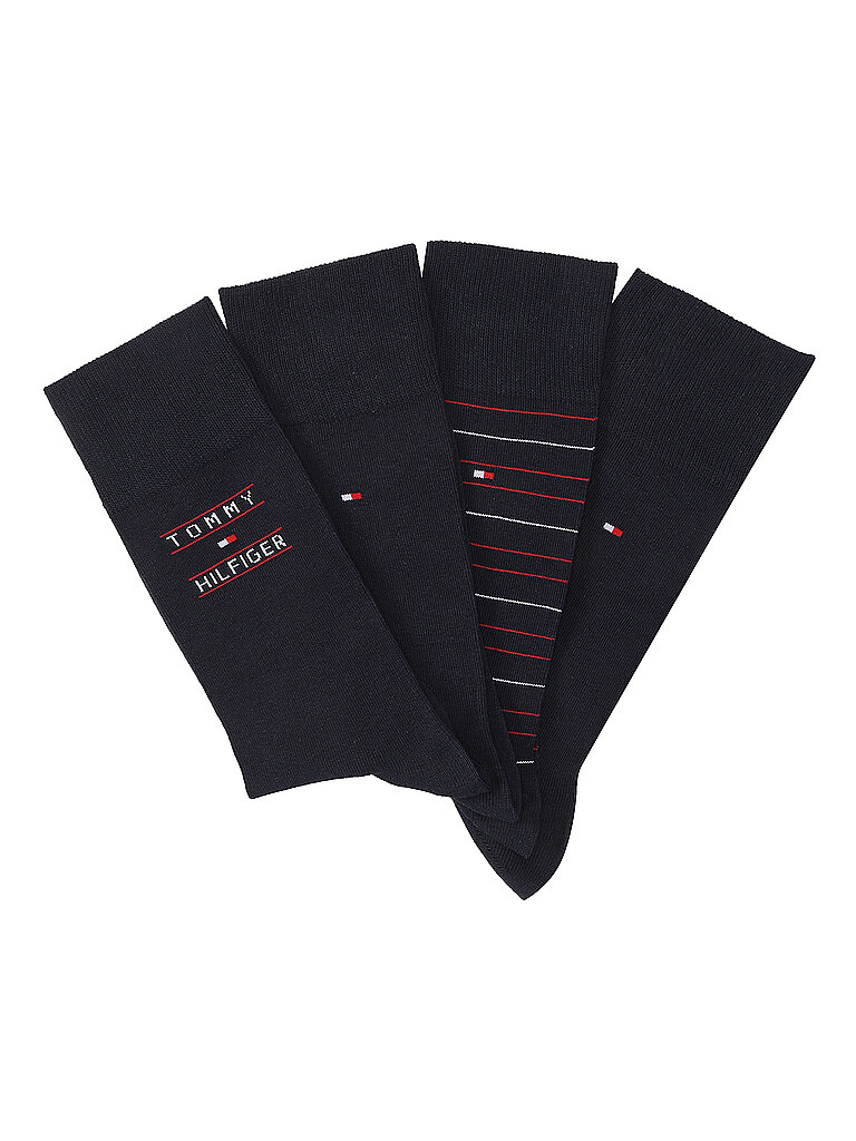 TOMMY HILFIGER Socken 4er Pkg navy dunkelblau | 39-42