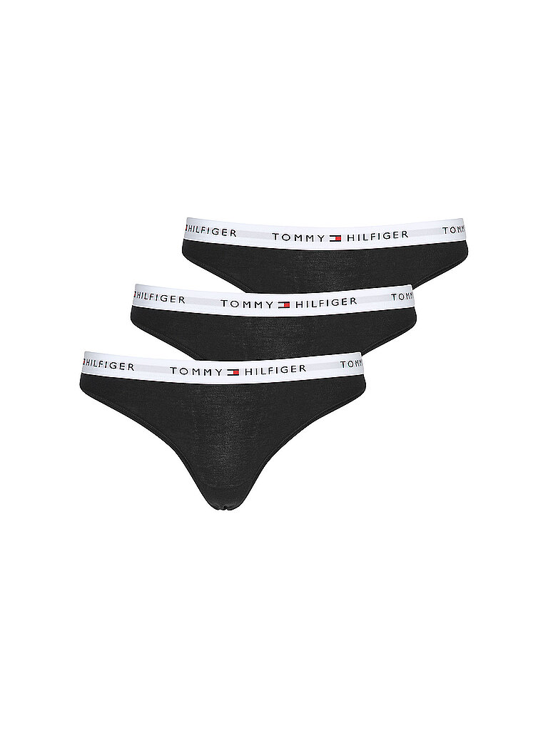 TOMMY HILFIGER String 3er Pkg. black schwarz | XS