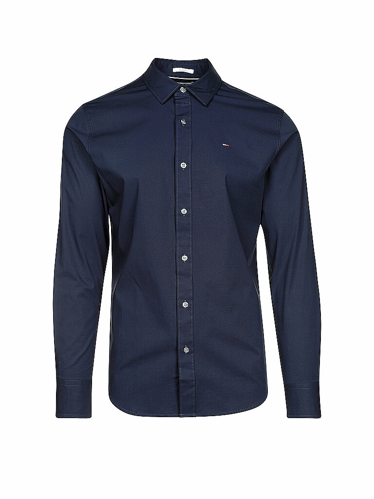 Tommy Jeans Baby - Jungen Tjm Original Stretch Shirt Dm0dm04405 Langarmhemden Gewebte Oberteile, Blue (Black Iris), M EU