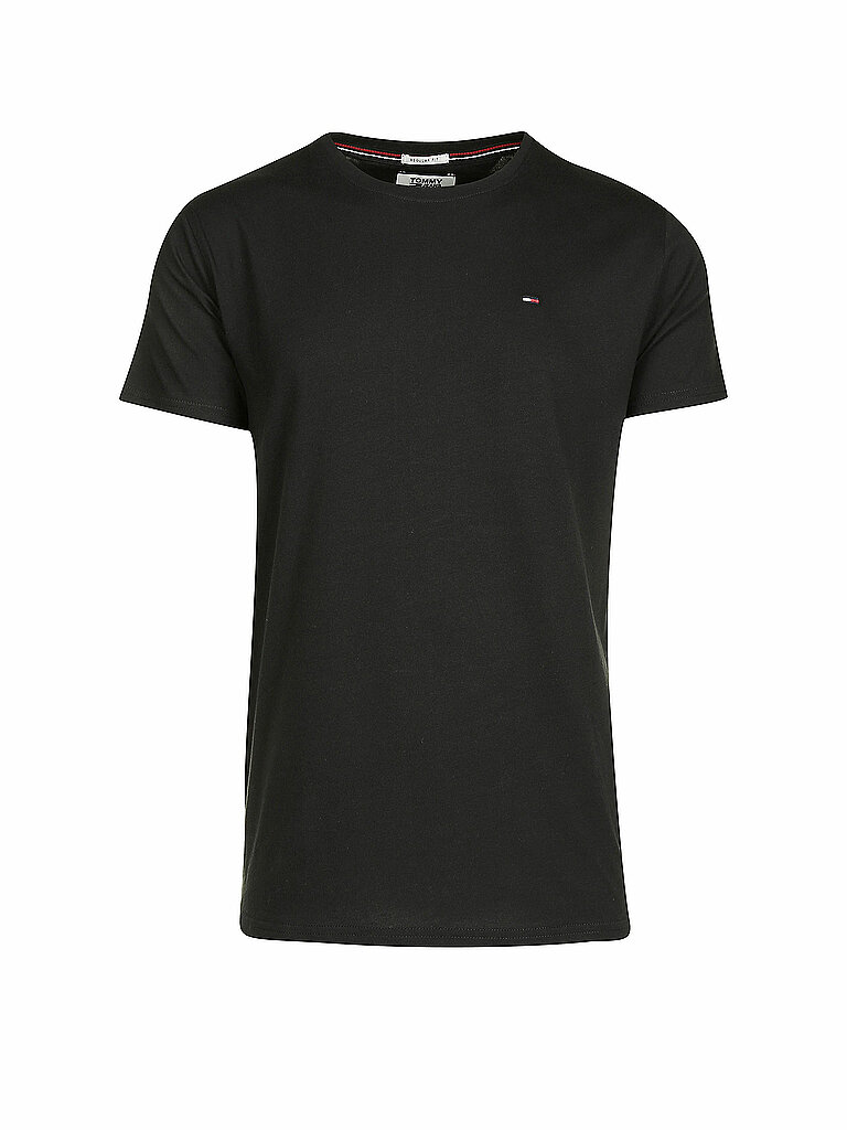 Tommy Jeans Herren Tjm Xslim Jersey Tee Dm0dm04411 Langarmhemd, Schwarz (Tommy Black), S EU