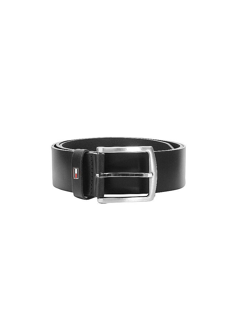 TOMMY HILFIGER Ledergürtel New Denton schwarz | 85