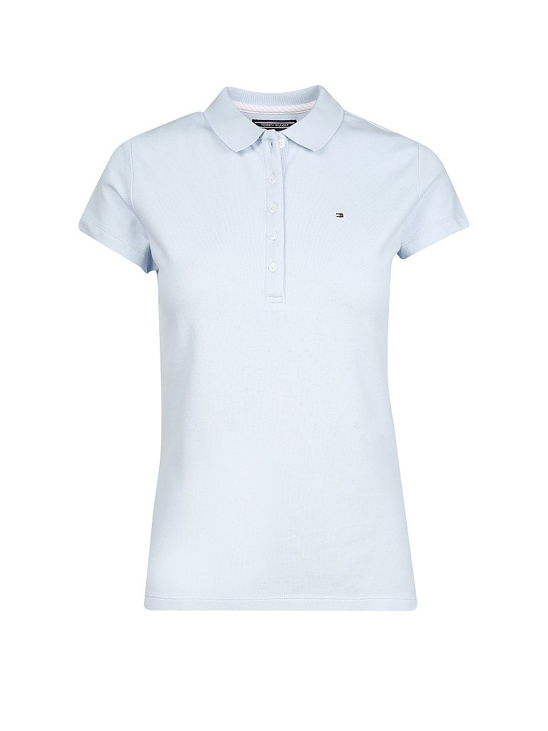 TOMMY HILFIGER Poloshirt Slim-Fit New Chiara blau | XS