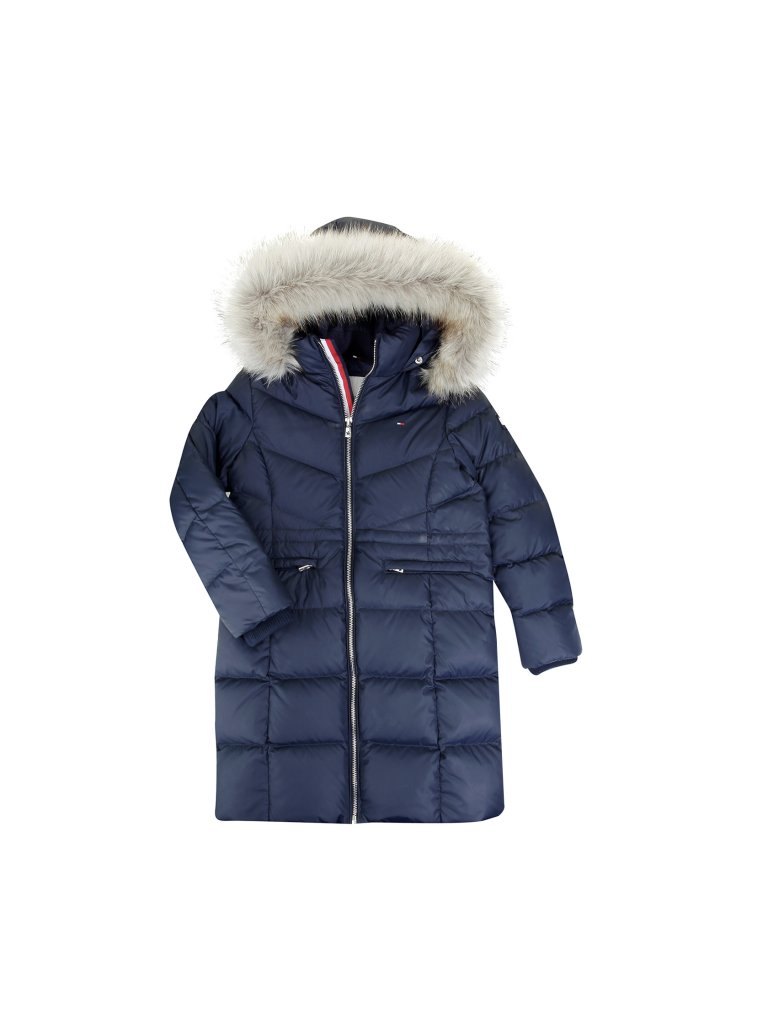 TOMMY HILFIGER Mädchen Daunenmantel Alana blau | 140