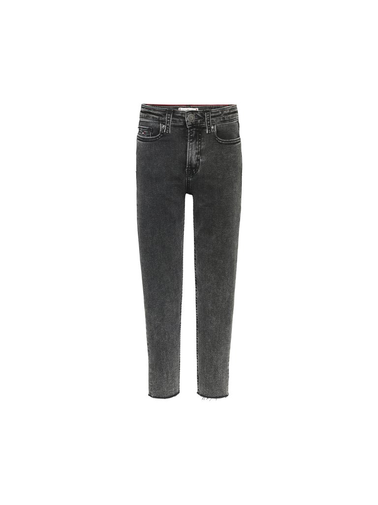 TOMMY HILFIGER Mädchen Jeans Tapered Fit schwarz | 140