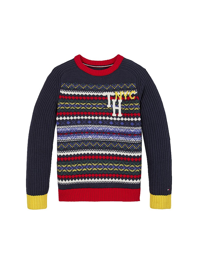 TOMMY HILFIGER Jungen Pullover  Fairisle  blau | 140
