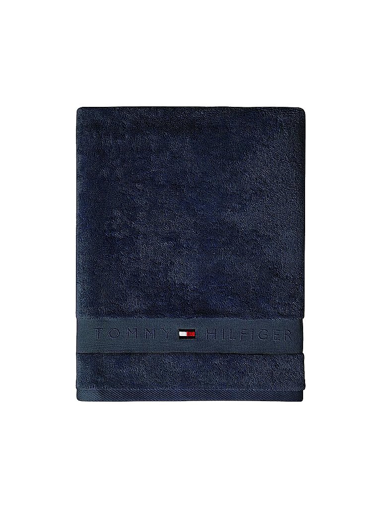 TOMMY HILFIGER Badetuch - TH PLAIN BATH LINEN RANGE 100x150cm blau