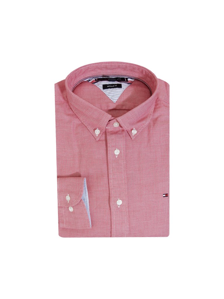 TOMMY HILFIGER Hemd Regular Fit rot | S