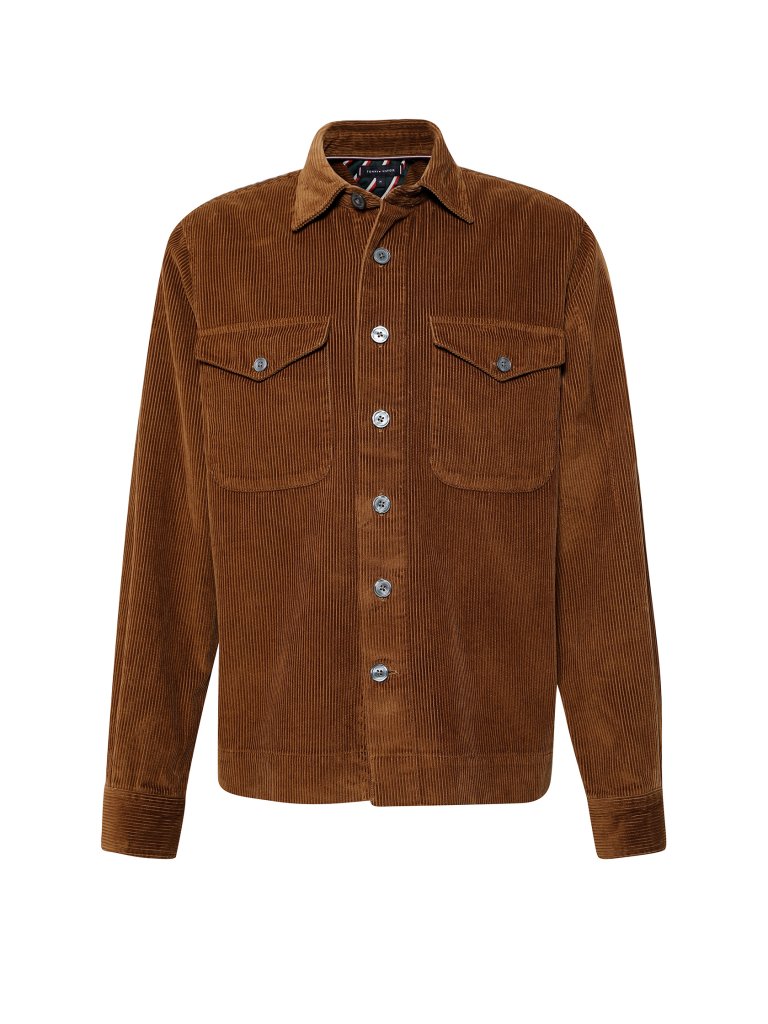 TOMMY HILFIGER Cord Overshirt braun | M