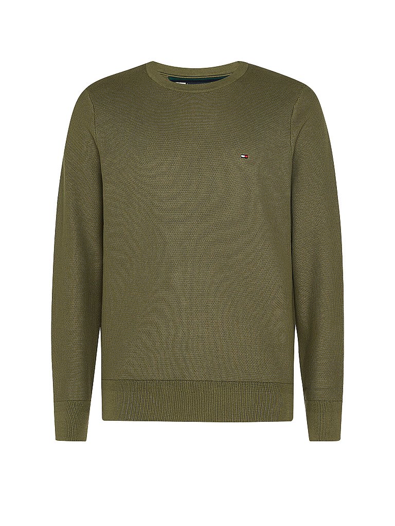 TOMMY HILFIGER Pullover Regular Fit  olive | S