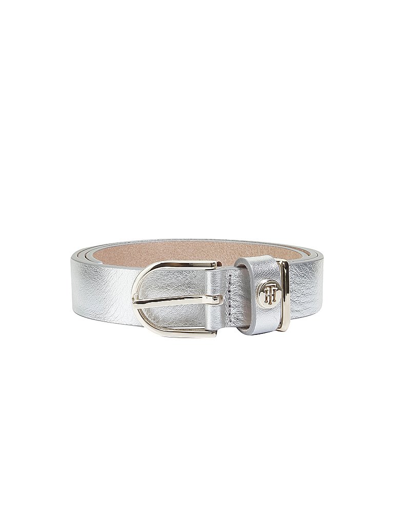 TOMMY HILFIGER Ledergürtel  Classic  silber | 75