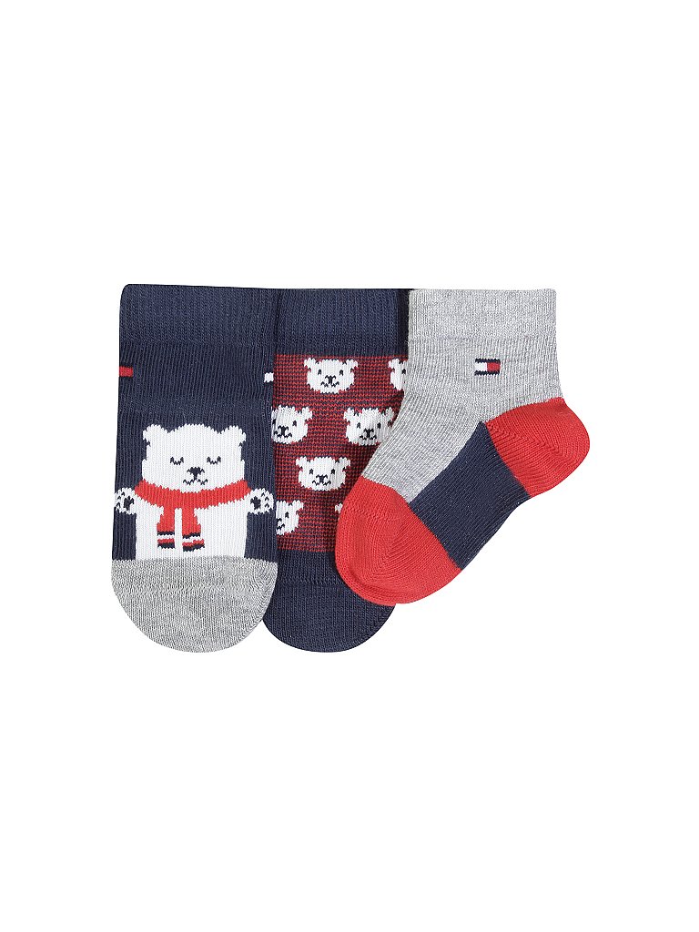 TOMMY HILFIGER Baby Mädchen Socken Geschenkbox 3er Pkg  blau | 15-18