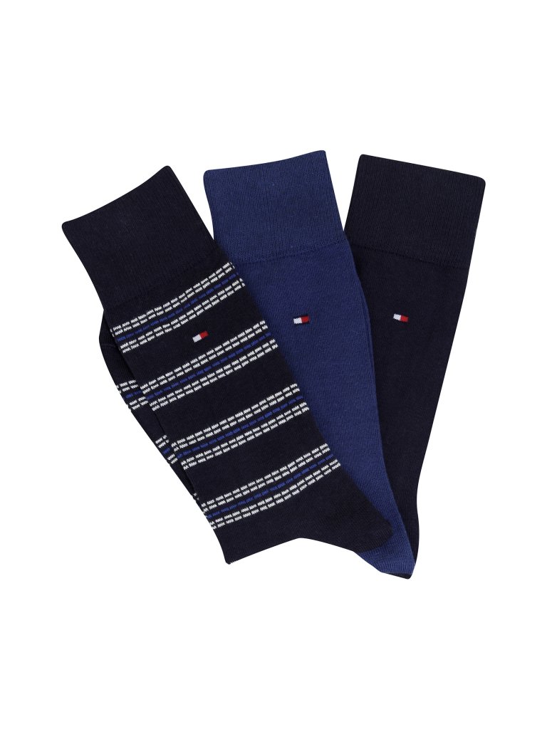TOMMY HILFIGER Herren Socken 3-er Pkg. blau | 39-42