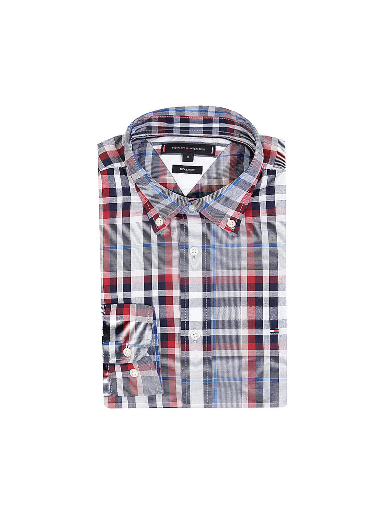 TOMMY HILFIGER Hemd Regular Fit rot | M
