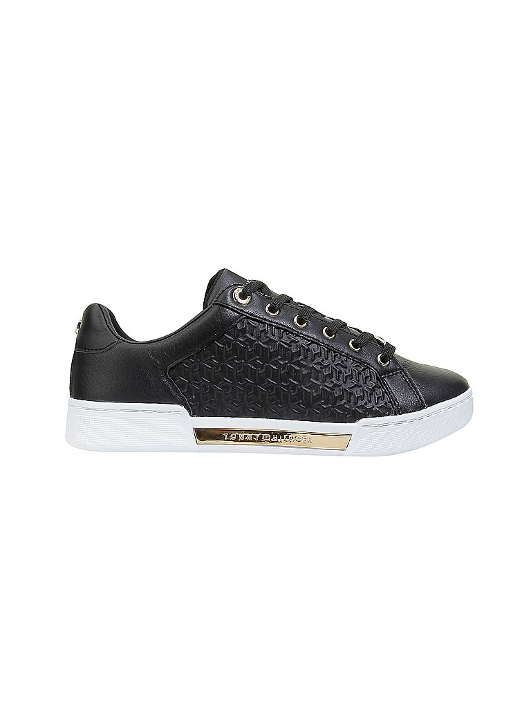 TOMMY HILFIGER Ledersneaker schwarz | 36