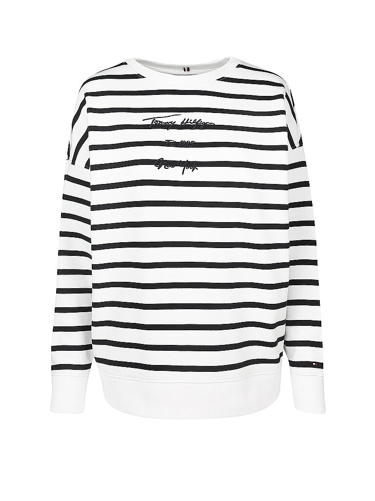 TOMMY HILFIGER Sweater Oversized Fit weiß | XS