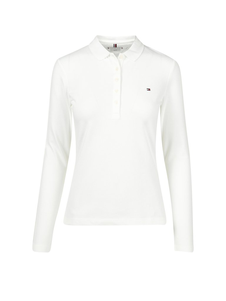 TOMMY HILFIGER Poloshirt Slim Fit  Heritage  weiß | XS